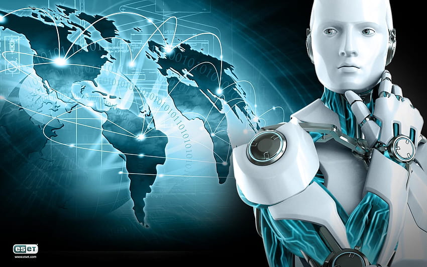 Premium AI Image | AI Machine robot and human cyborg artificial  intelligence technology innovation and futuristic