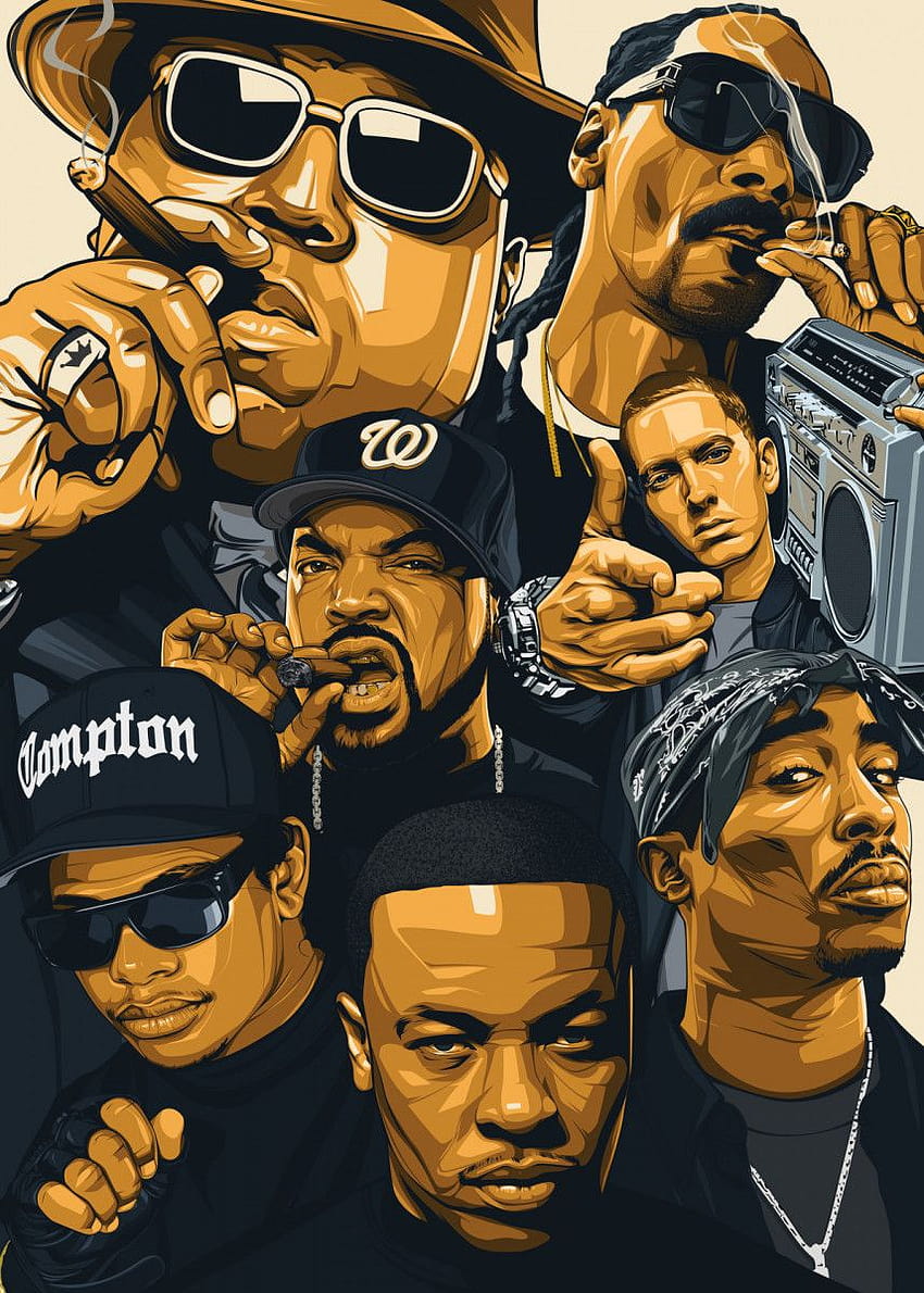 West Coast, old school rappers HD phone wallpaper
