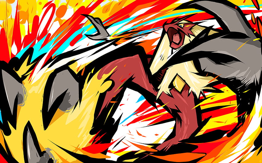 : illustration, video games, anime, artwork, Pok mon, blaziken HD wallpaper