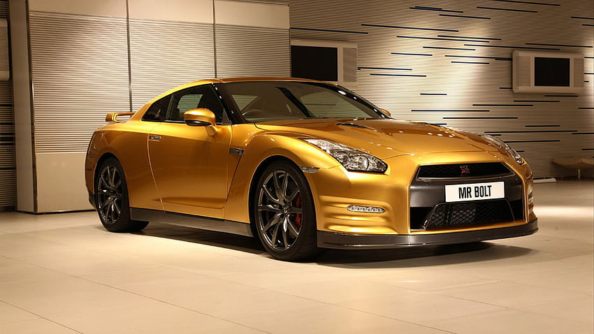 8 Gold Cars, golden car HD wallpaper