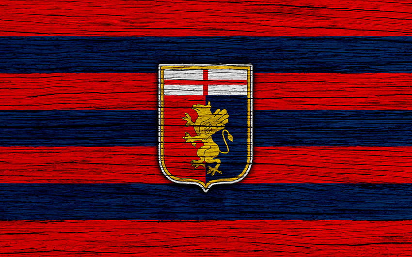 Genoa Serie A logo Italy wooden [3840x2400] for your , Mobile & Tablet, genova HD wallpaper