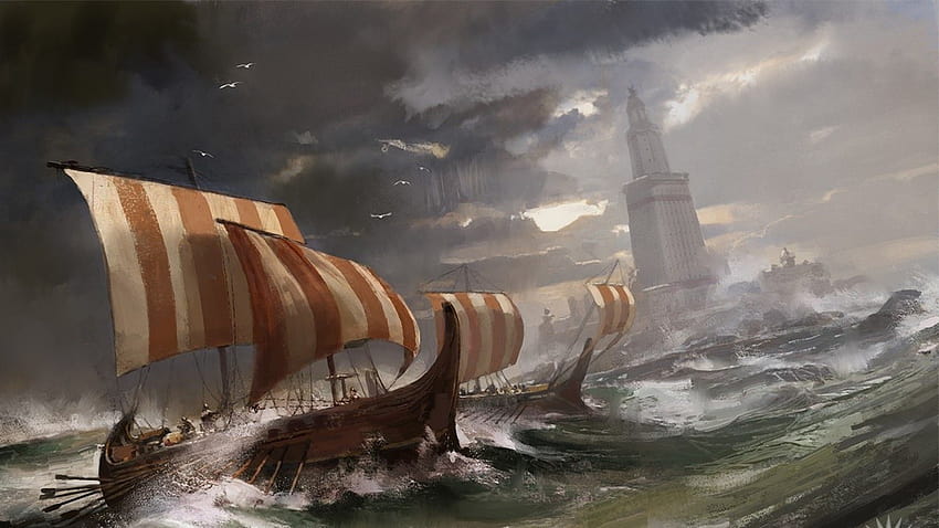 Ships from the Lighthouse of Alexandria, the » On, pharos of alexandria HD wallpaper