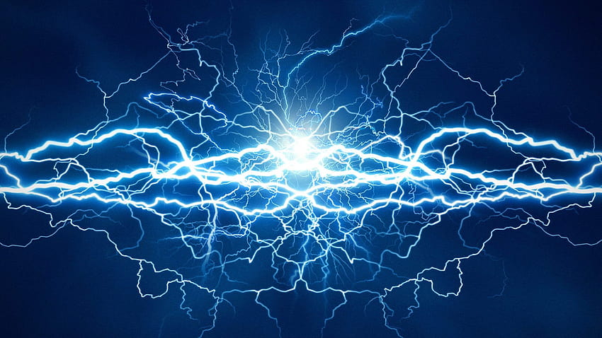 24 Lightning Bolt, éclair bleu Fond d'écran HD