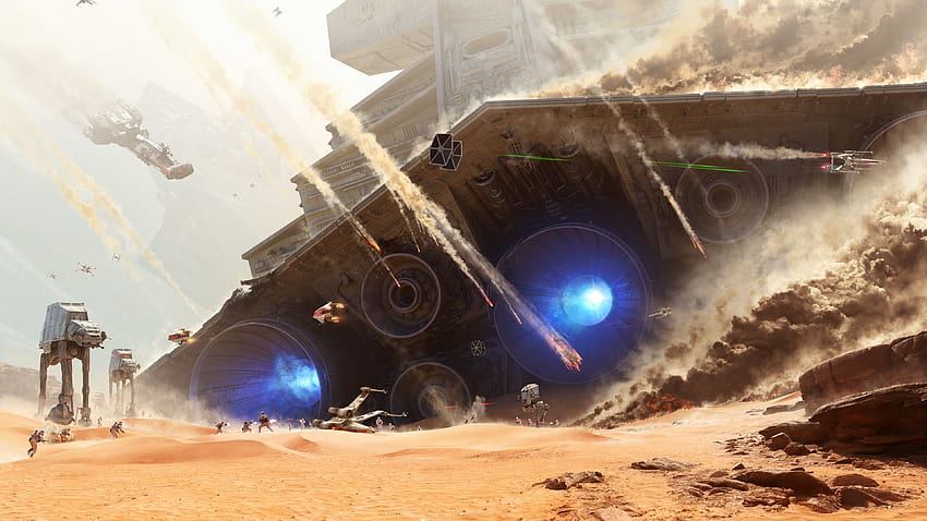 Star Wars, Star Wars: Battlefront, EA DICE, Videojuegos, Batalla, AT AT, AT ST, TIE Fighter, Soldier, Star Destroyer, X wing, Desert / and Mobile Backgrounds, star wars at at fondo de pantalla