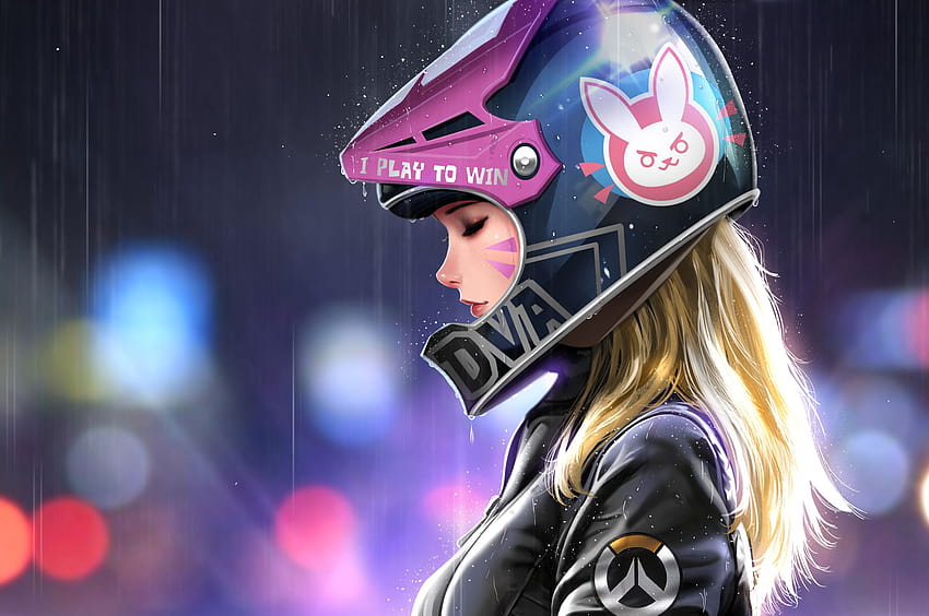 helmet: Biker Girl With Helmet, motorcycle gear HD wallpaper