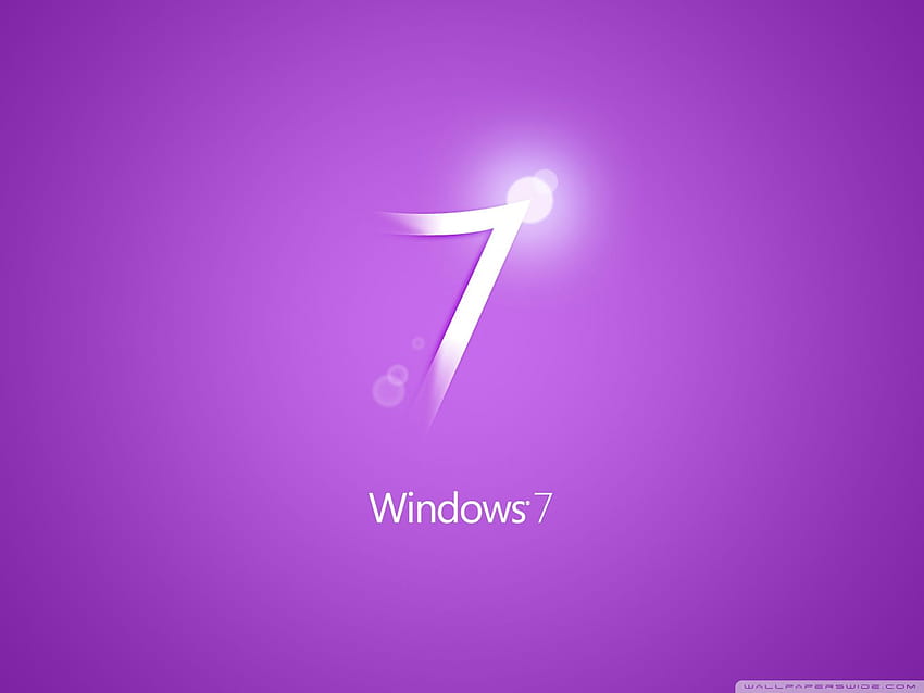 UのWindows 7パープルウルトラ背景、AndroidロゴのWindows 7 高画質の壁紙