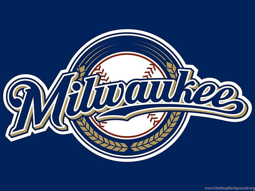 Лого на отбора на MLB 144 от 282 фона, ретро лого на пивоварите HD тапет