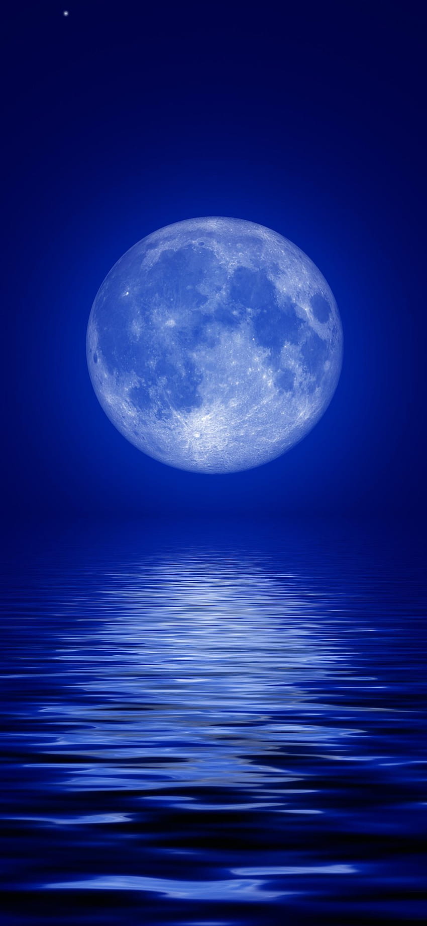 Moon, blue sea, moonlight, night 1242x2688 iPhone XS Max, iphone xs moon HD phone wallpaper