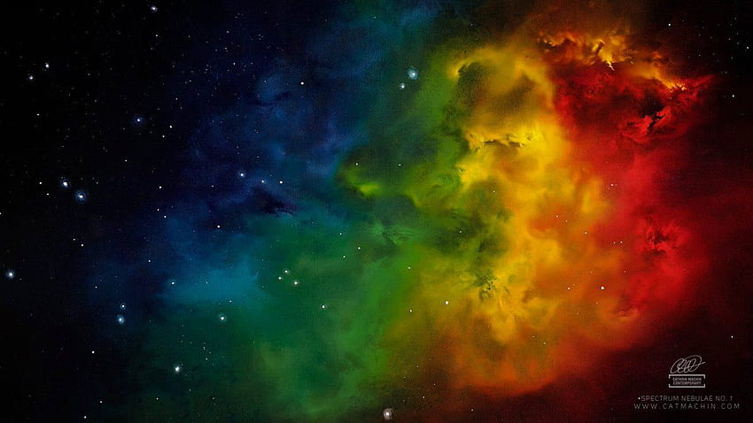 Cathrin Machin Space Art on Twitter:, night seen rainbow HD wallpaper
