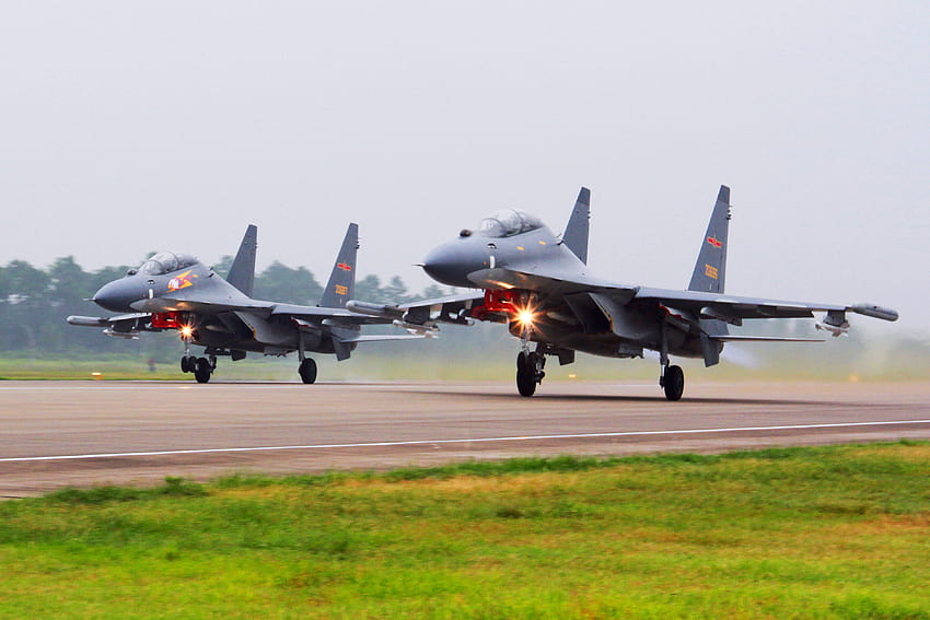 China envia 39 aviões de guerra para Taiwan, maior no ano novo, força aérea chinesa papel de parede HD