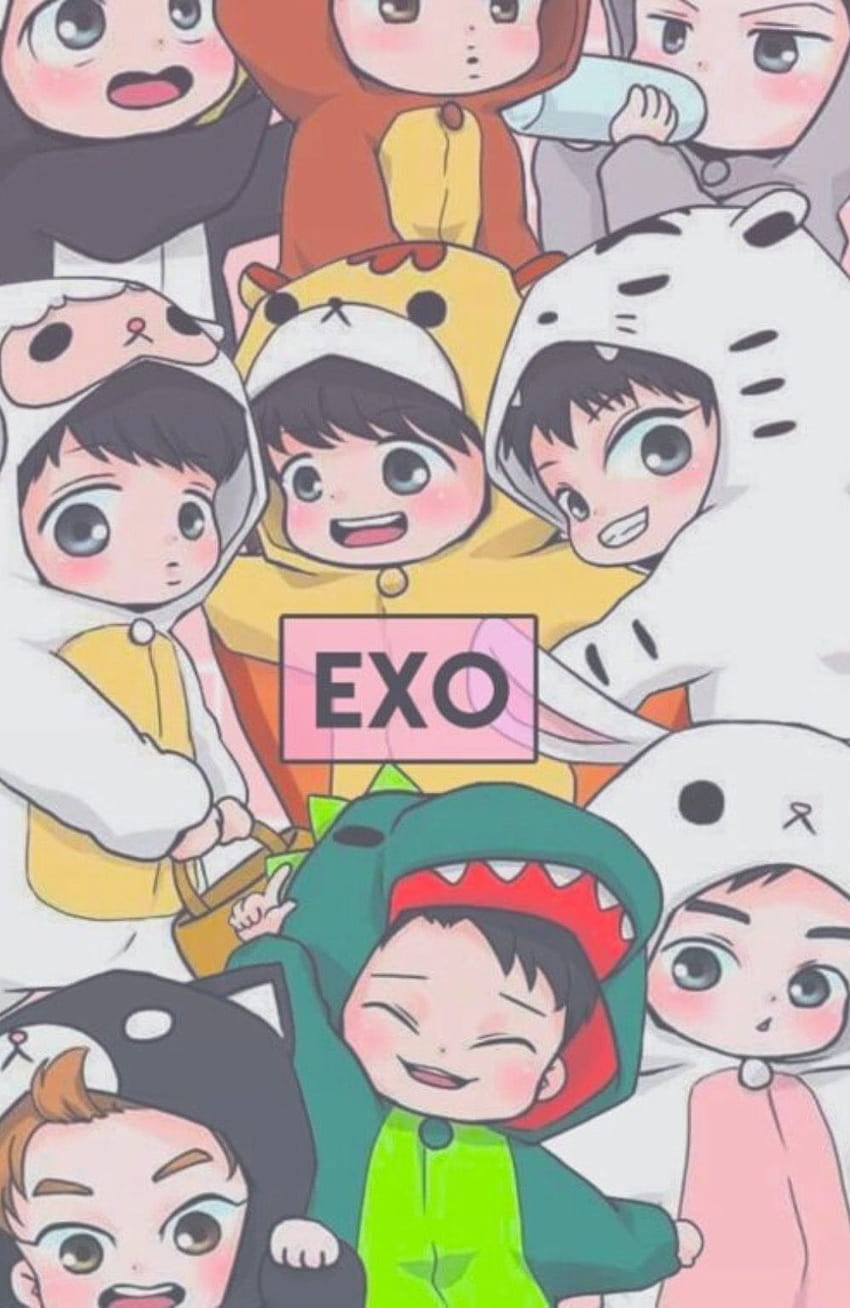 Exo Cute posted by Michelle Tremblay, exo chibi HD phone wallpaper