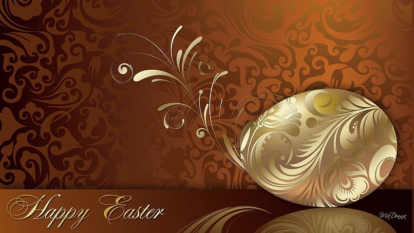 golden easter eggs HD wallpaper