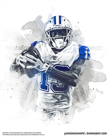 Michael Gallup WR Dallas Cowboys artwork by Glen Kertes HD phone wallpaper