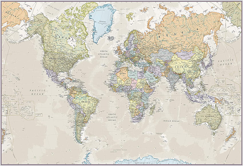 Giant World Map Mural ...amazon, Weltreiseatlas HD-Hintergrundbild