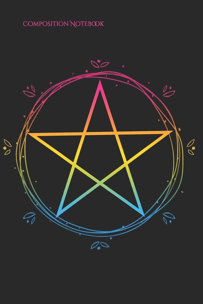 Composition Notebook: Pansexual Pentagram Wiccan Pagan Pan Pride Flag Floral Boho Pink Yellow Blue Pentacle Journal: Books, MoonChild: 9781691970162: Books, transgender and pansexual HD phone wallpaper