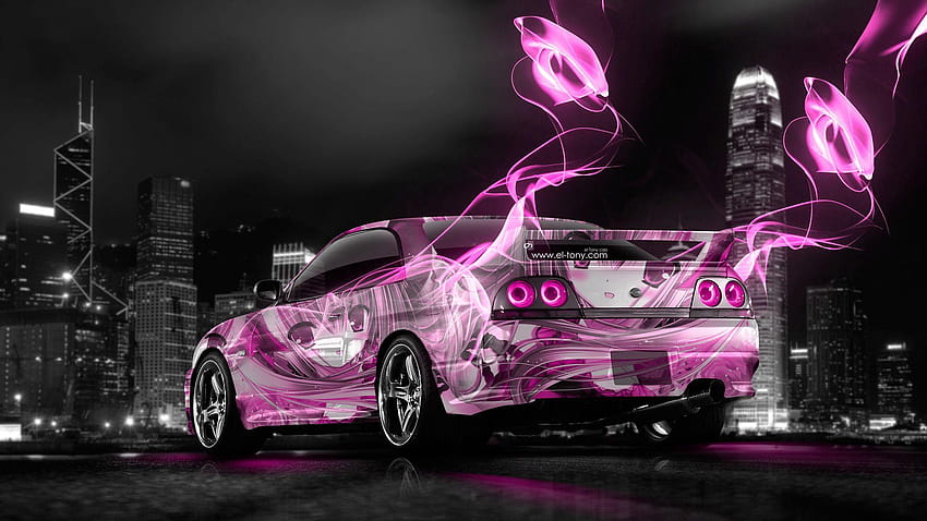 Nissan Skyline GTR R33 JDM Anime Aerography City Car 2014 HD wallpaper