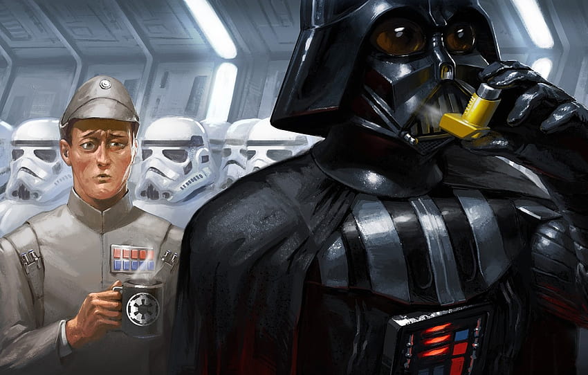 situation, star wars, star wars, darth, vader, situations, asthma, inhaler , section ситуации HD wallpaper