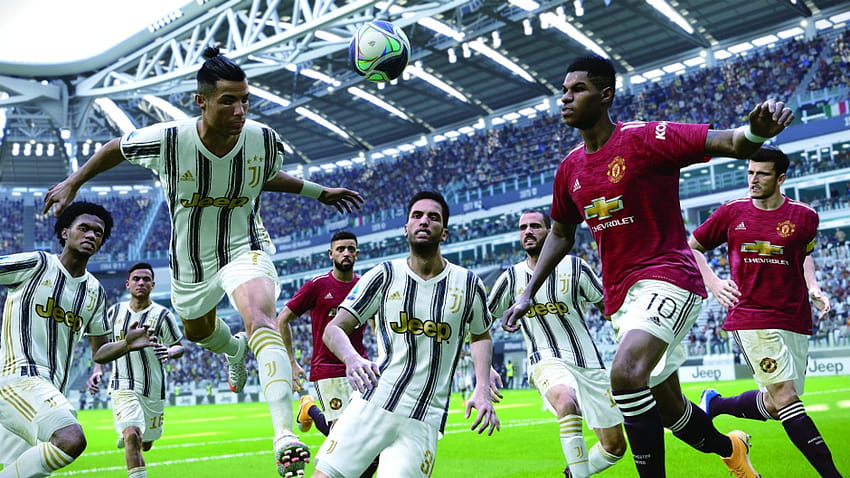 Soccer Icons Messi and Ronaldo Make History in the 25th Year Anniversary of the PES Franchise, squad juventus 2021 HD wallpaper