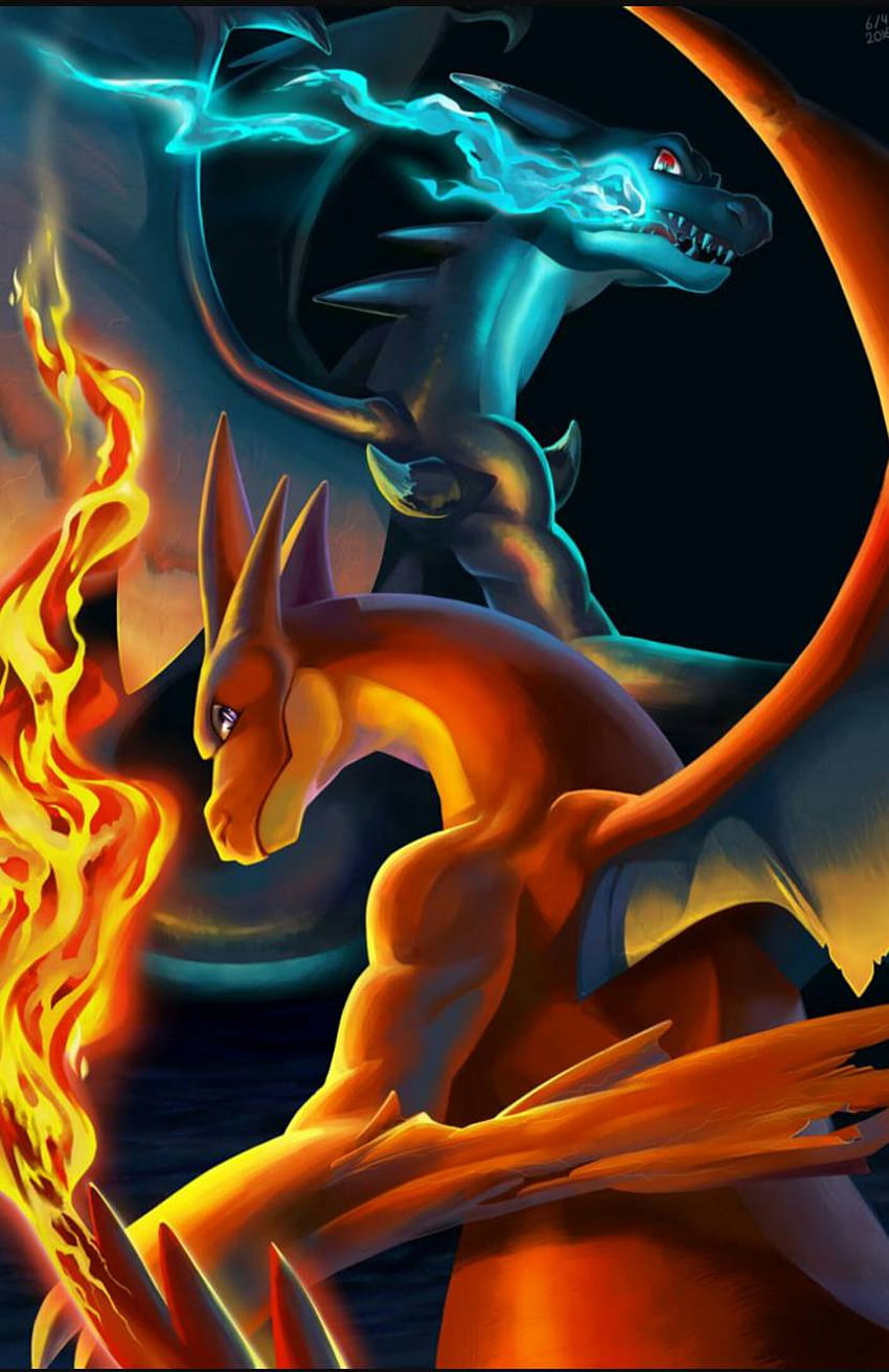 Mega Charizard X Y by tronmitrix, charizard android HD phone wallpaper