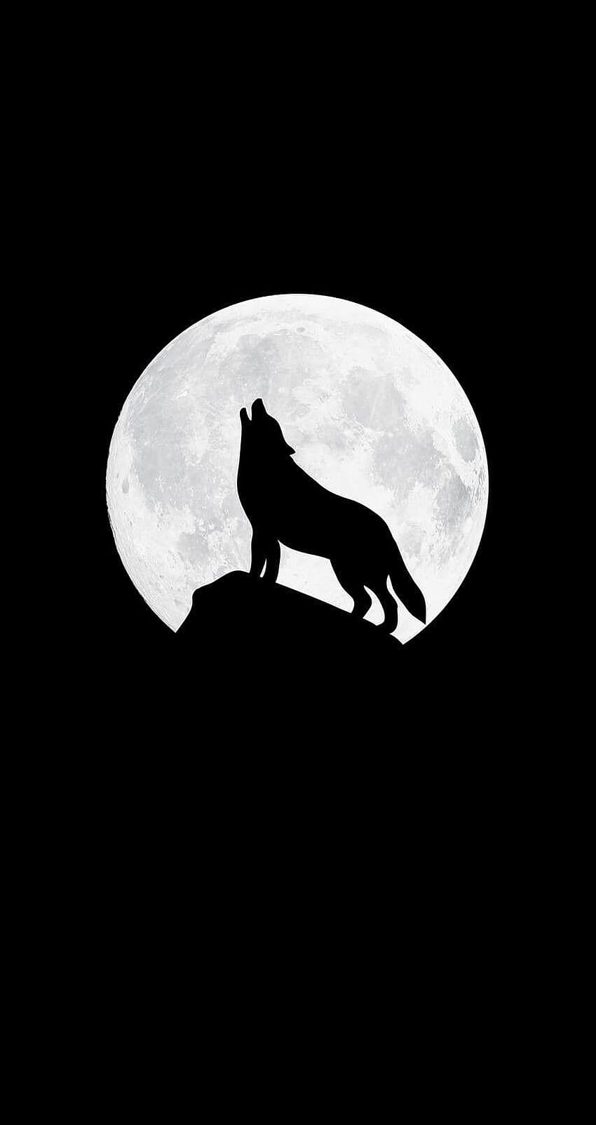 Wolf Background, Black Iphone Dark, Minimalist, dark minimalist phone HD phone wallpaper