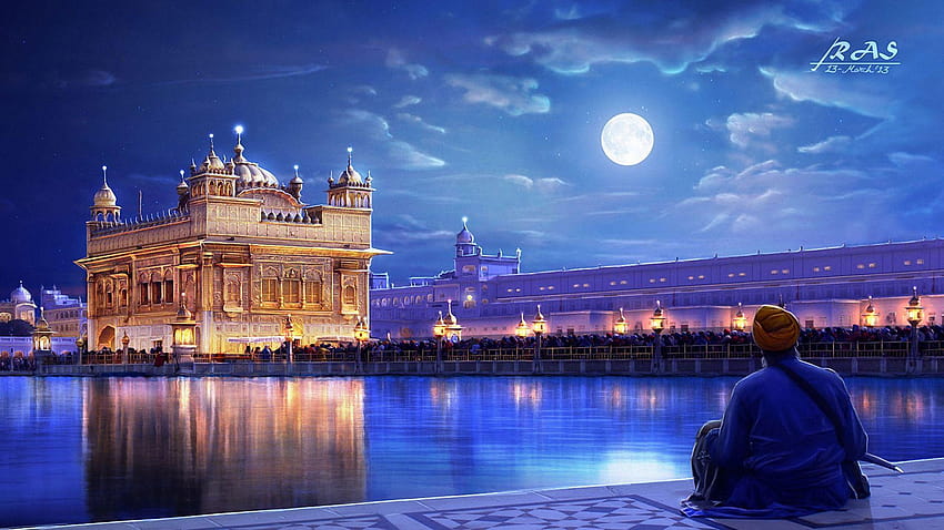 Goldener Tempel Amritsar Punjab Indien HD-Hintergrundbild