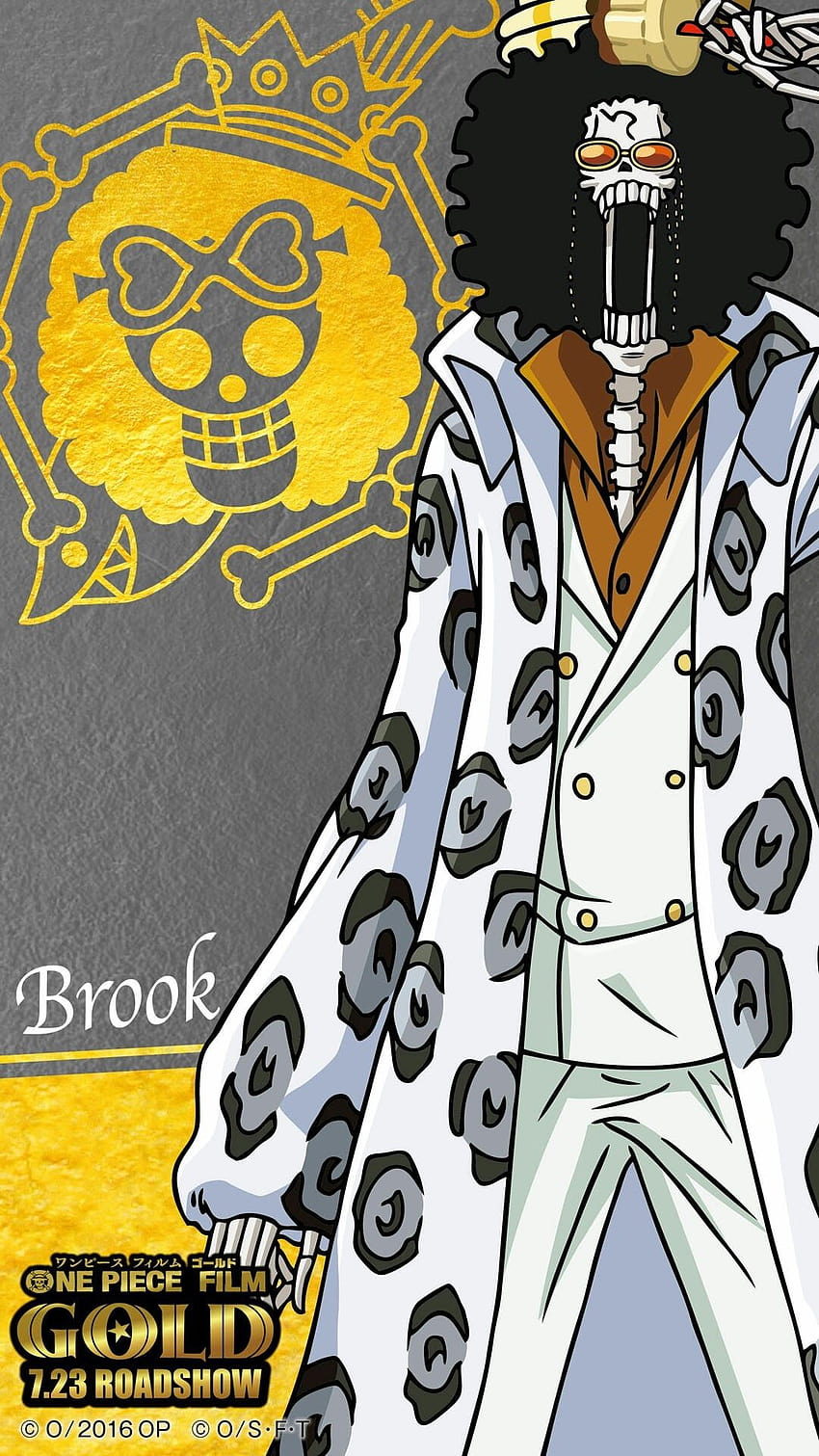 Brook One Piece, Brook minimalistisch HD-Handy-Hintergrundbild