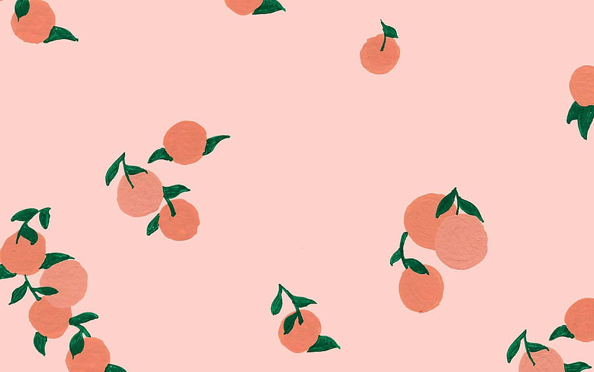 Peaches Laptop, peachy summer HD wallpaper