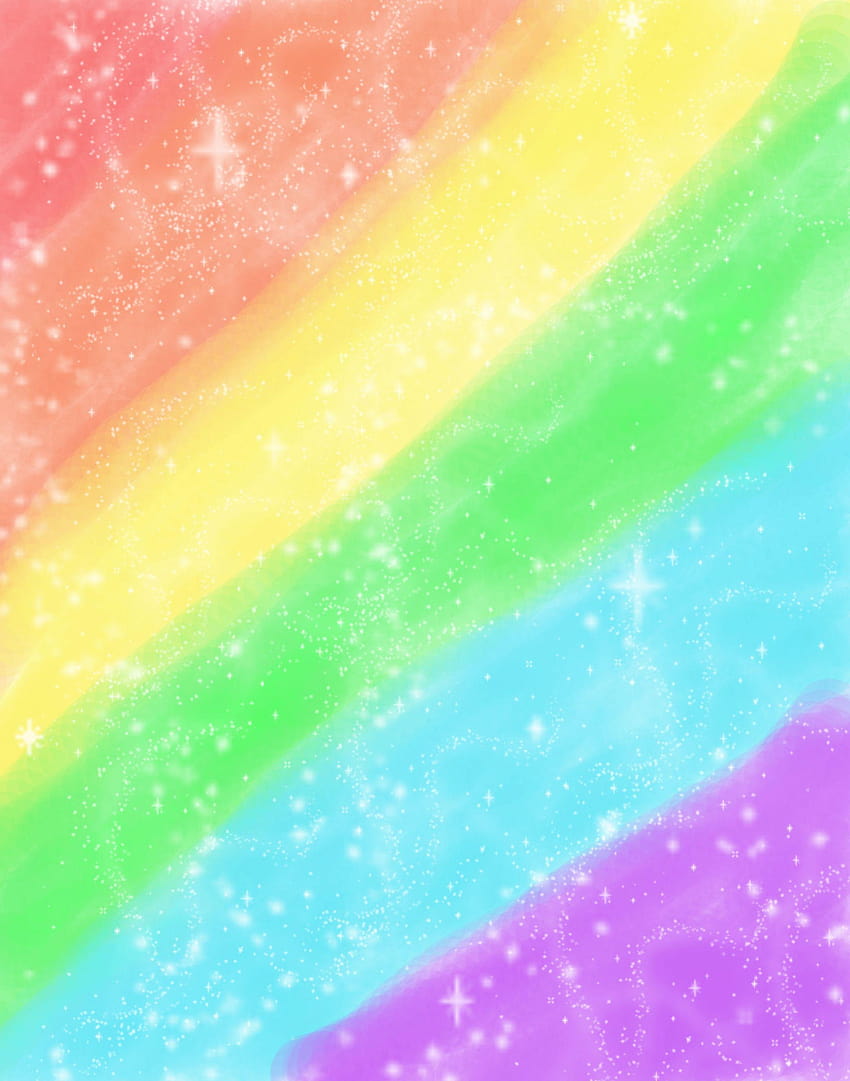 Rainbow Glitter Stars, sfondi, glitter arcobaleno Sfondo del telefono HD