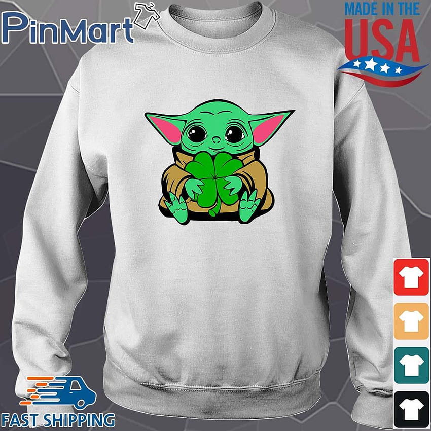 Camiseta Baby Yoda hug shamrock St Patrick's Day, suéter, moletom com capuz e mangas compridas, senhoras, regata Papel de parede de celular HD