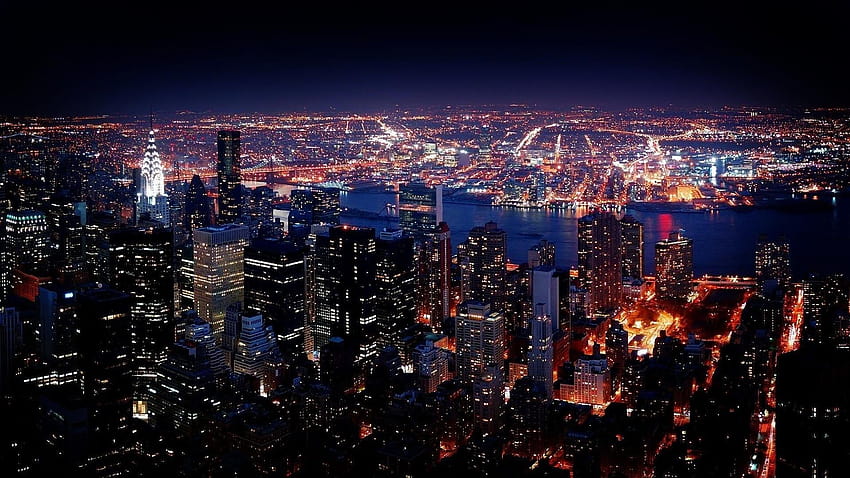 New York bei Nacht, New Yorker Nachtcomputer HD-Hintergrundbild