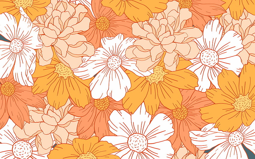 April Backgrounds, orange aesthetic HD wallpaper