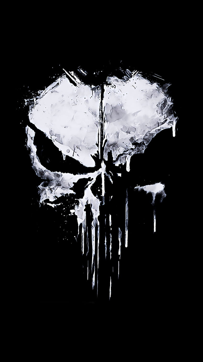 Logo czaszki Punishera, kara za amerykańską flagę Tapeta na telefon HD