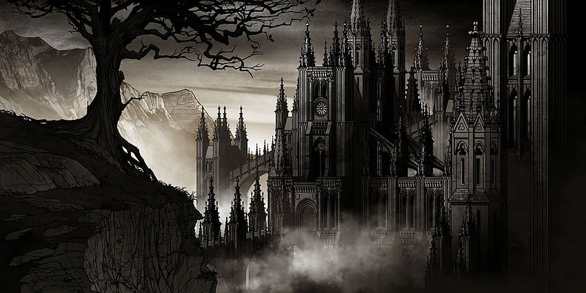 Gotische Burg HD-Hintergrundbild