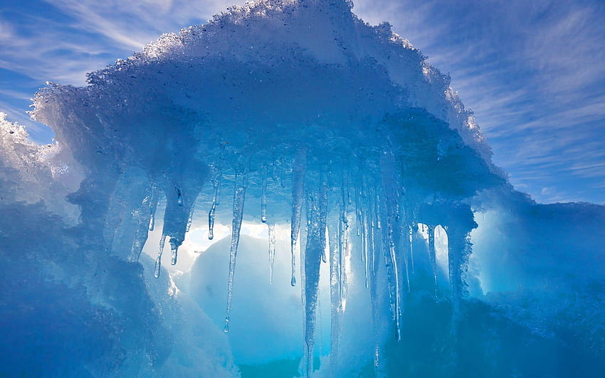 north pole ice, south pole HD wallpaper