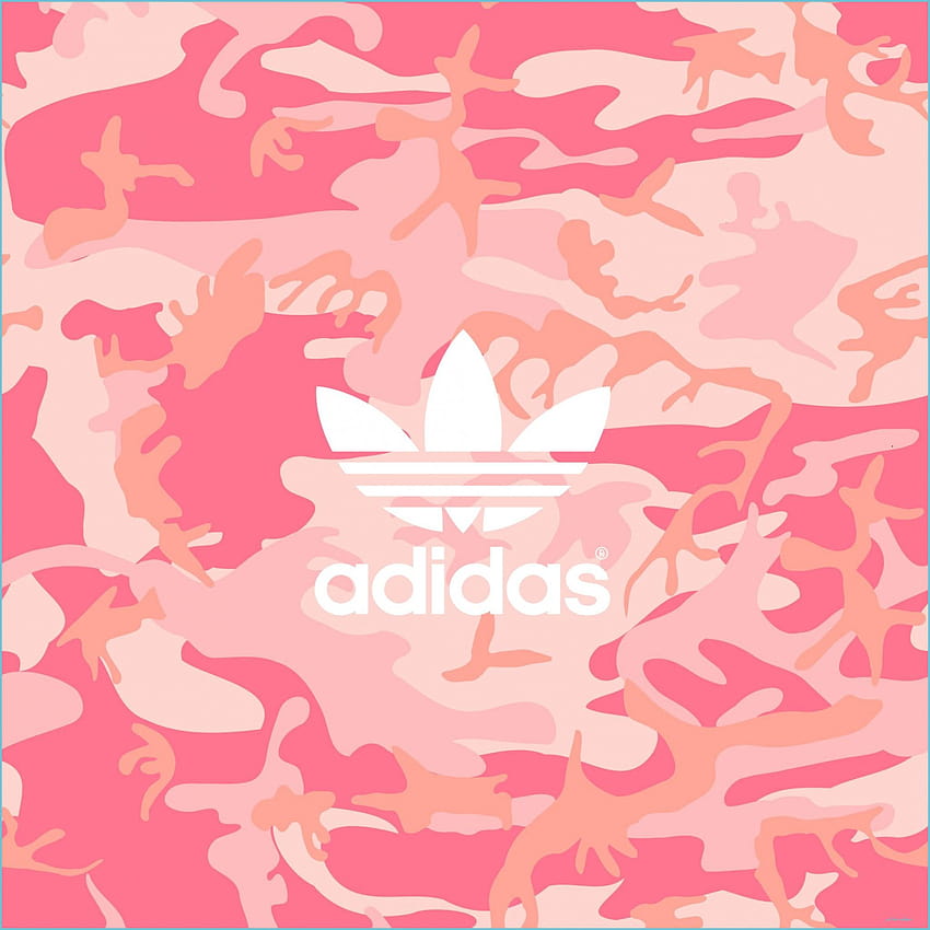 Pink Adidas Logo, pink logo HD phone wallpaper