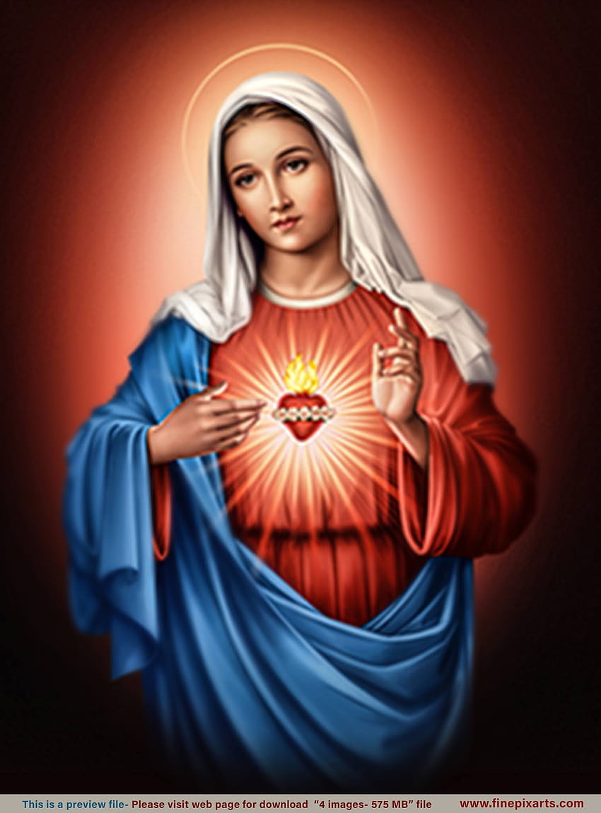 Immaculate Heart of Mary_Red_ 130 MB, the immaculate heart of mary HD phone wallpaper