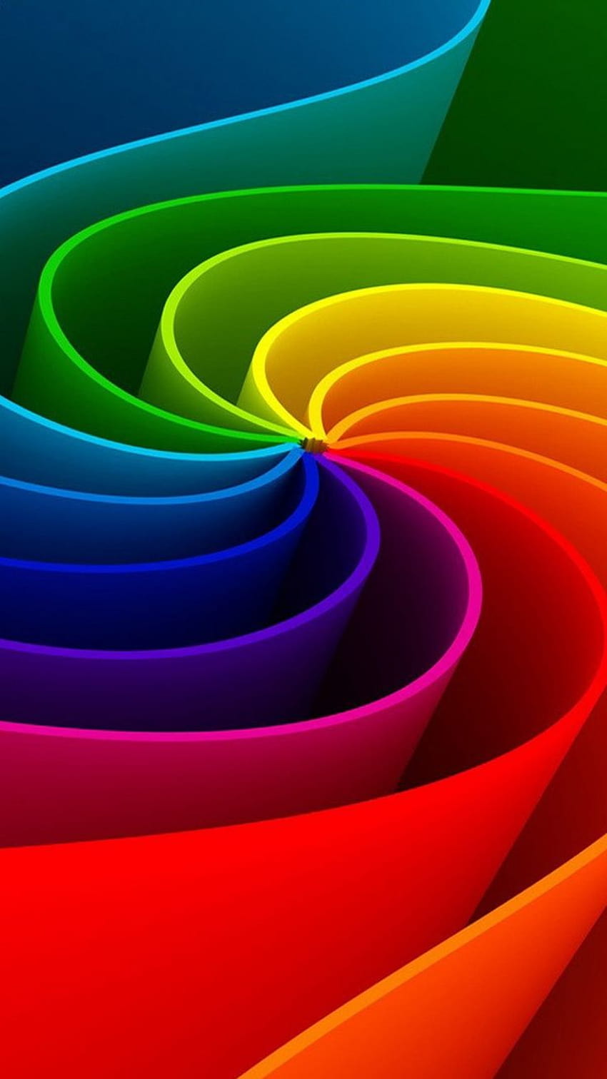 Remolino de arco iris colorido abstracto 3d Iphone 6, remolino fondo de pantalla del teléfono