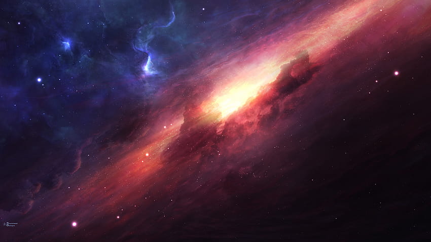 3840x2160 Cosmos, Nebulosa Colorida, Galáxia Laranja, Espaço Sideral, Universo para U TV, espaço laranja papel de parede HD