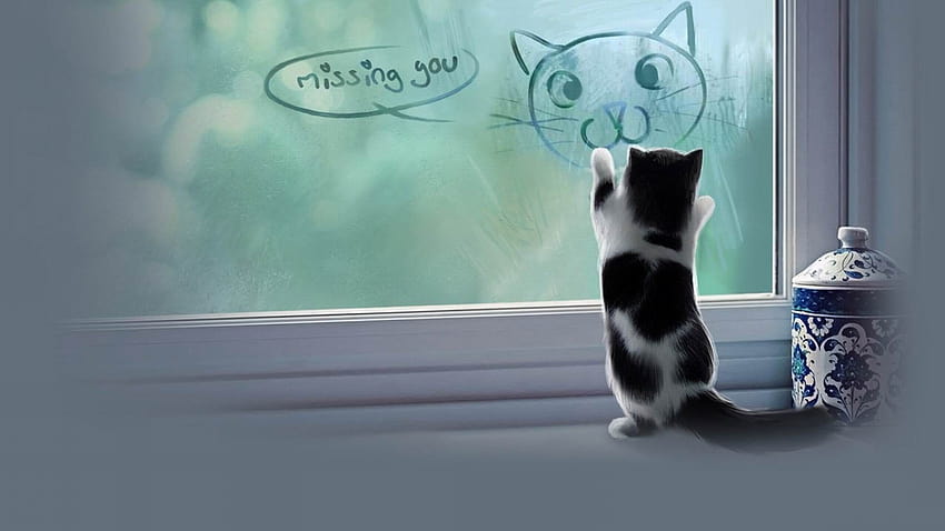 Meme kucing kutipan humor lucu anak kucing pemarah suasana cinta sedih, meme kucing sedih Wallpaper HD