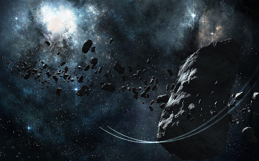 Asteroids and Meteors HD wallpaper