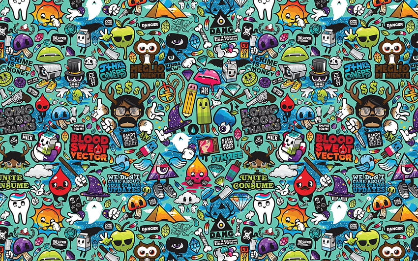 90s Cartoon Collage Abstract HD wallpaper | Pxfuel