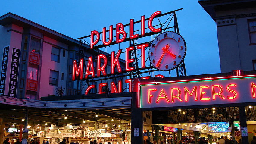 Best 5 Pike Place Market on Hip, summer market HD wallpaper