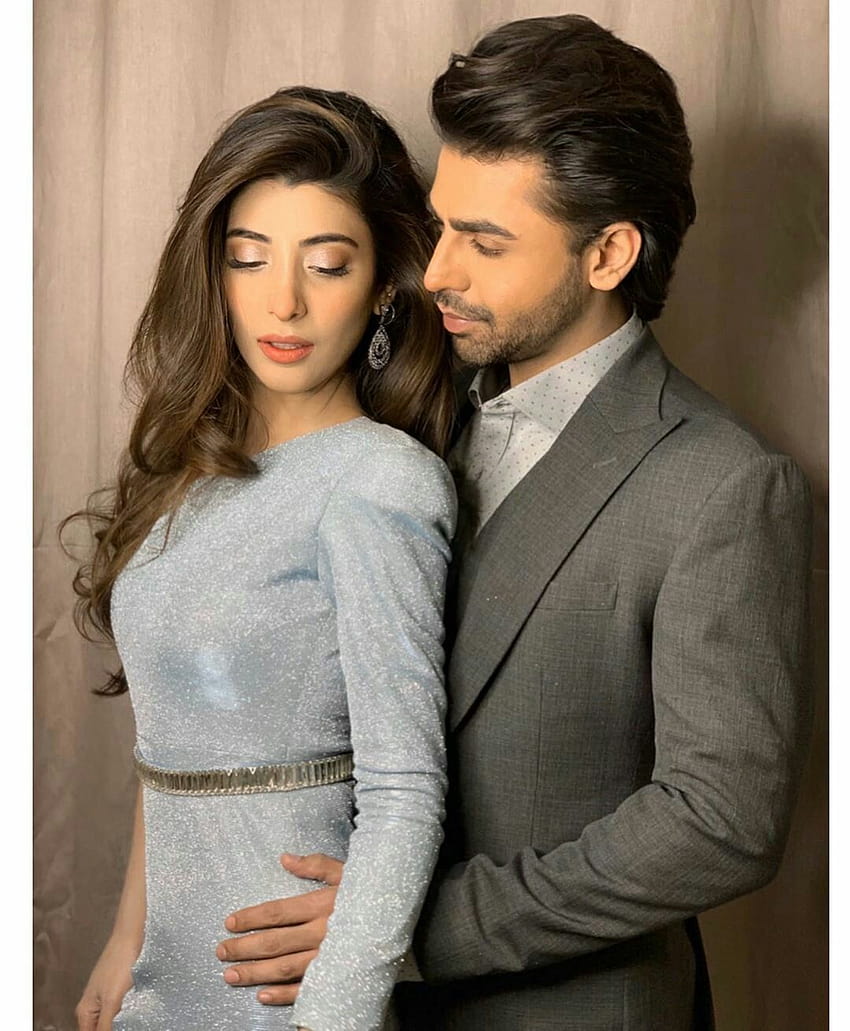 Beautiful Couple Urwa Hocane And Farhan Saeed At The Red Carpet of HD phone wallpaper