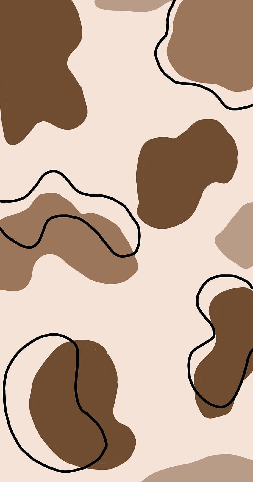 Pastel marrón estético publicado por Zoey Cunningham, estampado de vaca marrón fondo de pantalla del teléfono