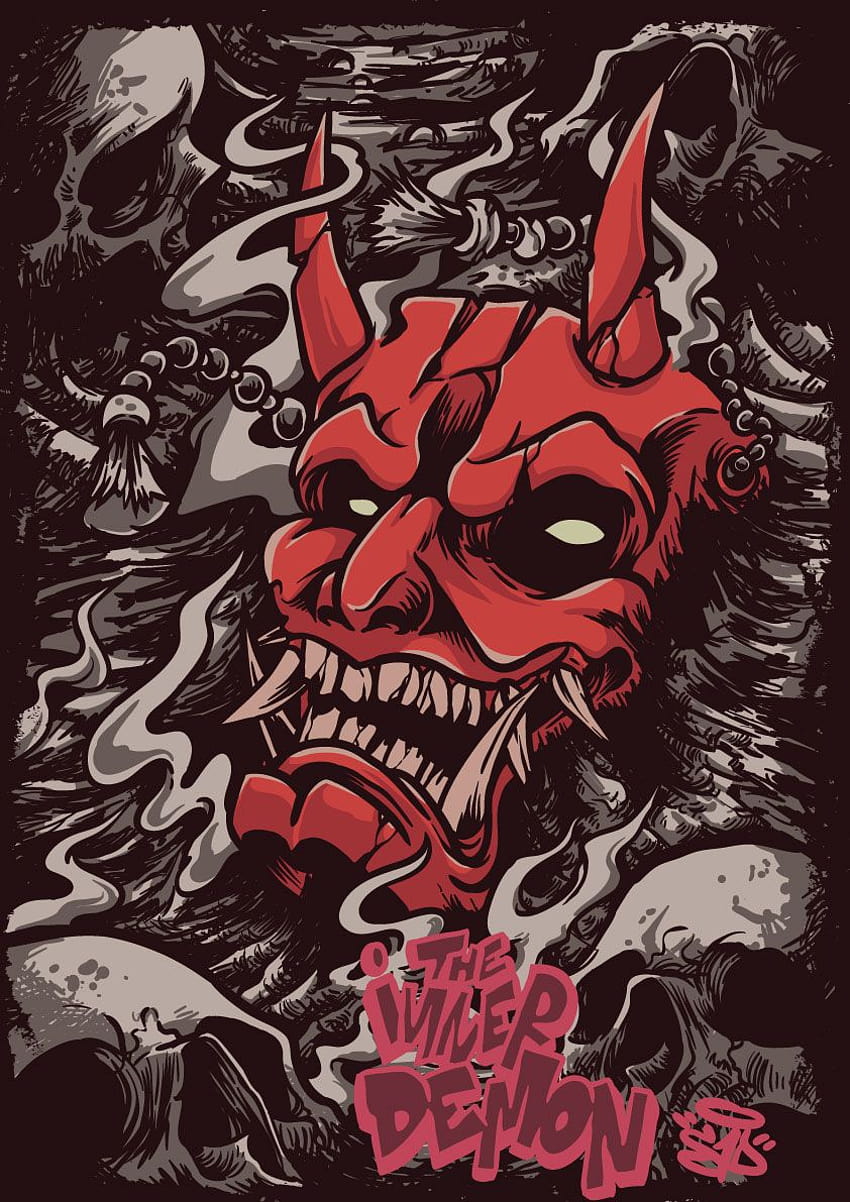 Japon İblis Maskesi Samuray Oni, oni iblisi HD telefon duvar kağıdı