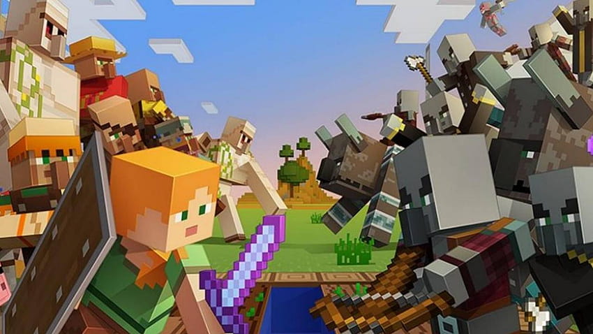 Minecraft Village and Pillage update tries to show it's still got, minecraft vs fortnite HD wallpaper