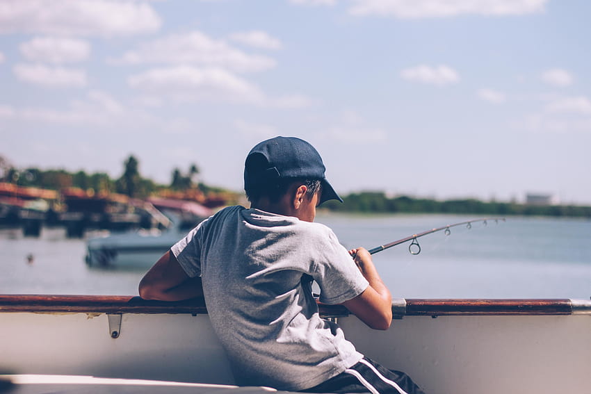 Boy Holding Fishing Rod · Stock, fishing dock HD wallpaper