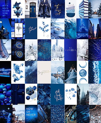 Boujee Blue Aesthetic Wall Collage Kit Blue Aesthetics 