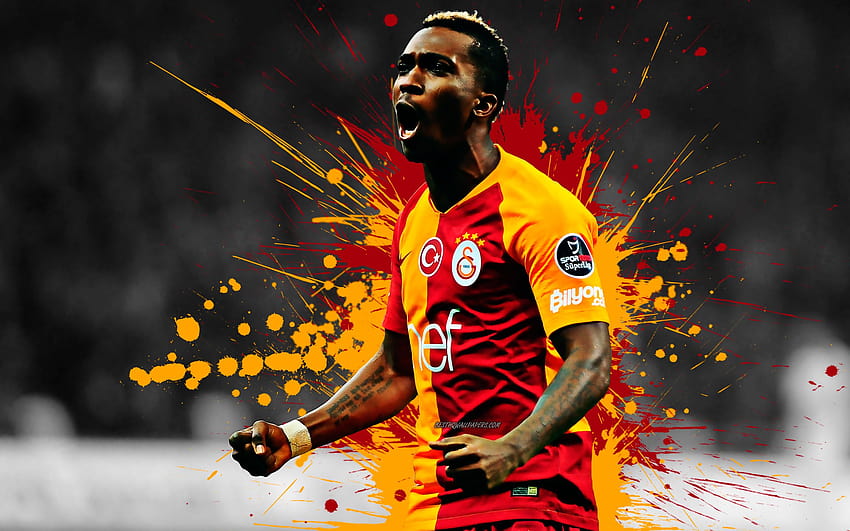 Henry Onyekuru, Galatasaray, nigeryjski piłkarz, bramka, radość, napastnik, portret, Turcja, piłka nożna, Onyekuru z rozdzielczością 2560x1600. Wysoka jakość Tapeta HD