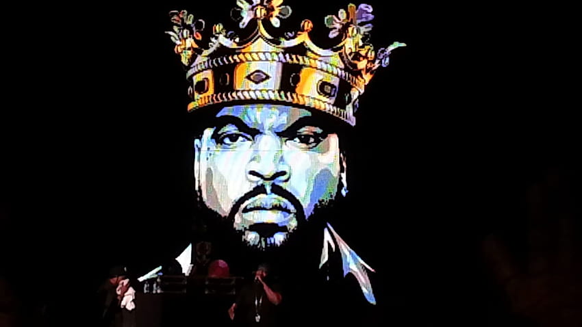 Ice Cube In Black Backgrounds Wearing Golden Crown Ice Cube HD wallpaper